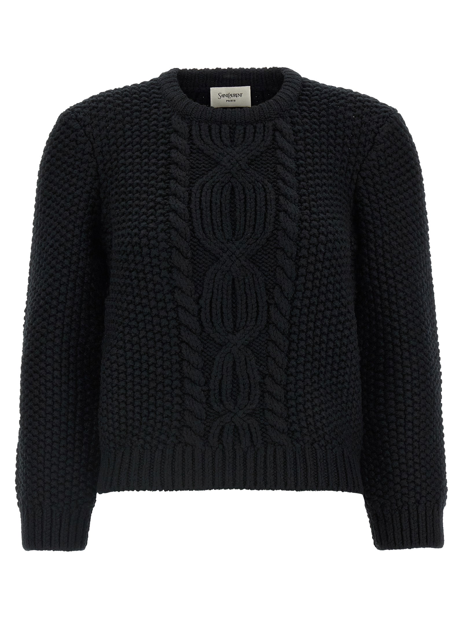 Saint Laurent Schwarzer Wollcardigan