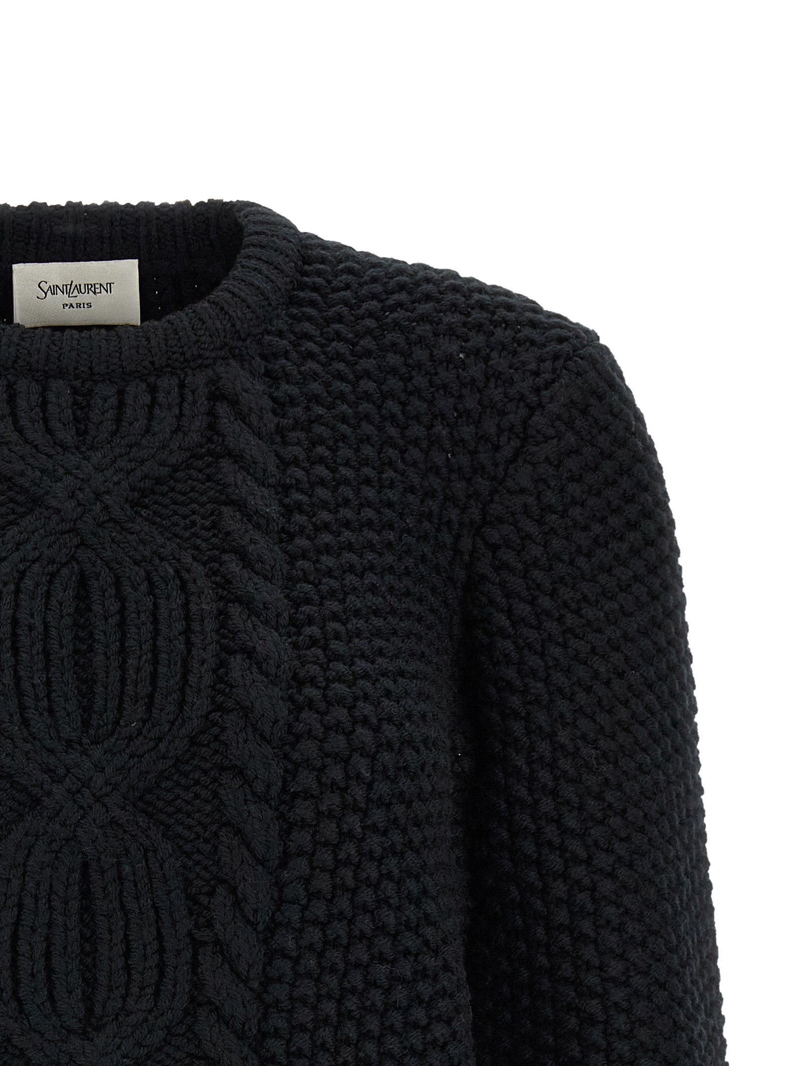 Saint Laurent Schwarzer Wollcardigan