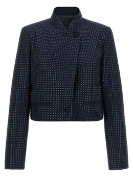 PINKO Blaue Polyester-Jacke in voller Länge