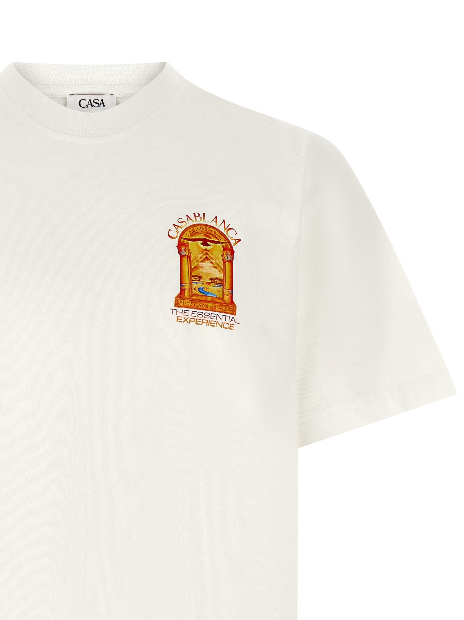Casablanca Weißes T-Shirt aus Bio-Baumwolle