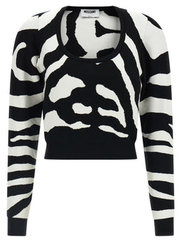 Moschino Schwarzer Cardigan aus Viskose