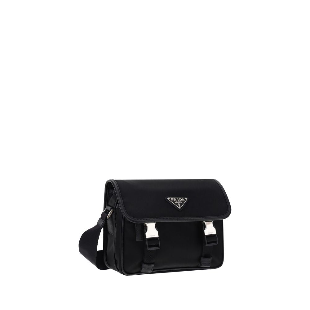 Prada Schwarze Schultertasche aus Polyamid