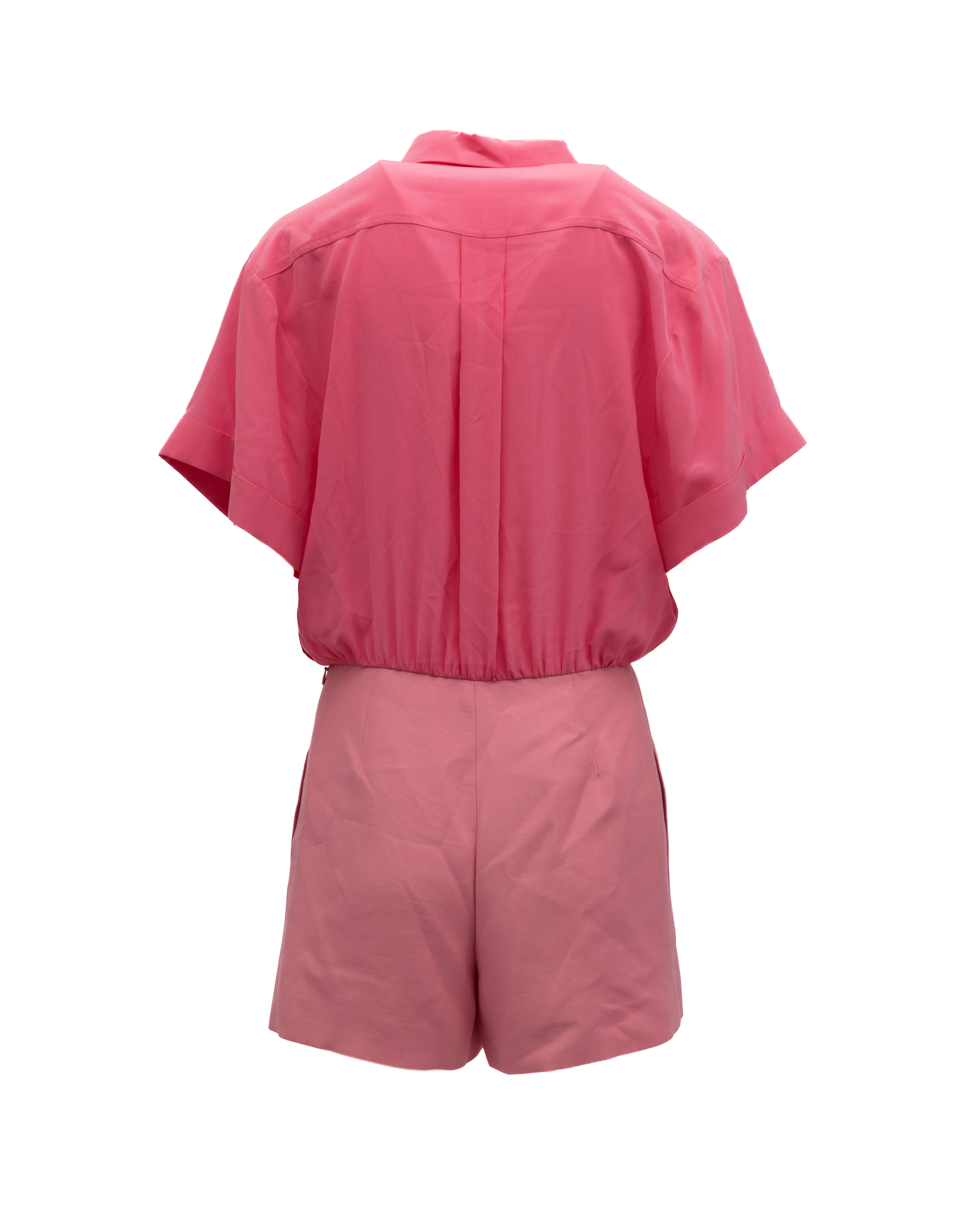 Valentino Garavani Pinkes Hemd-Stil Romper