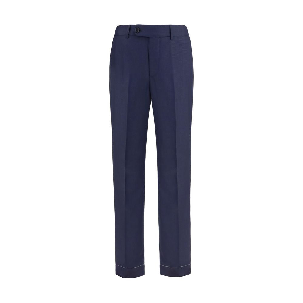 Brunello Cucinelli Blaue Hose aus Wolle Oves Aries