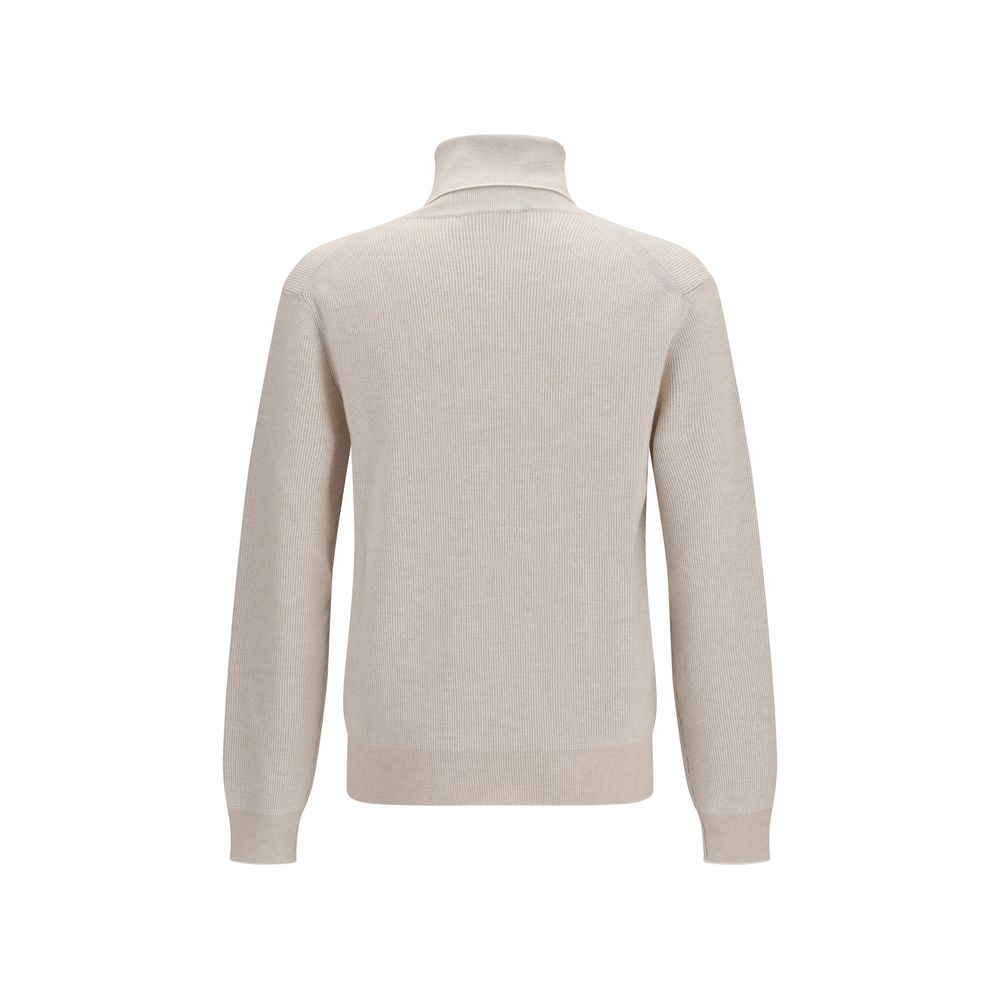 Brioni Beige Kaschmir-Rollkragenpullover