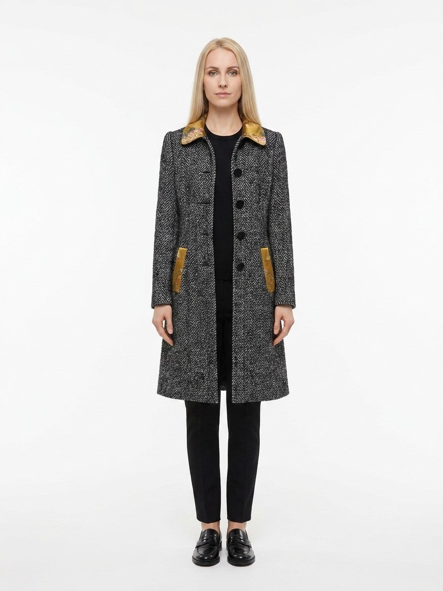 Dolce & Gabbana Mehrfarbiger Mantel aus Elasthan