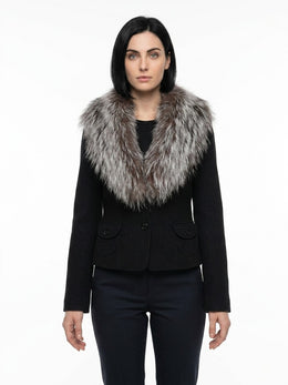 Dolce & Gabbana Grauer Virgin Wool Maxikleid