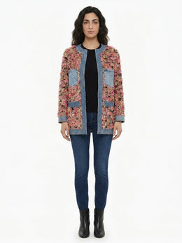 Dolce & Gabbana Mehrfarbige Bikerjacke aus Polyester
