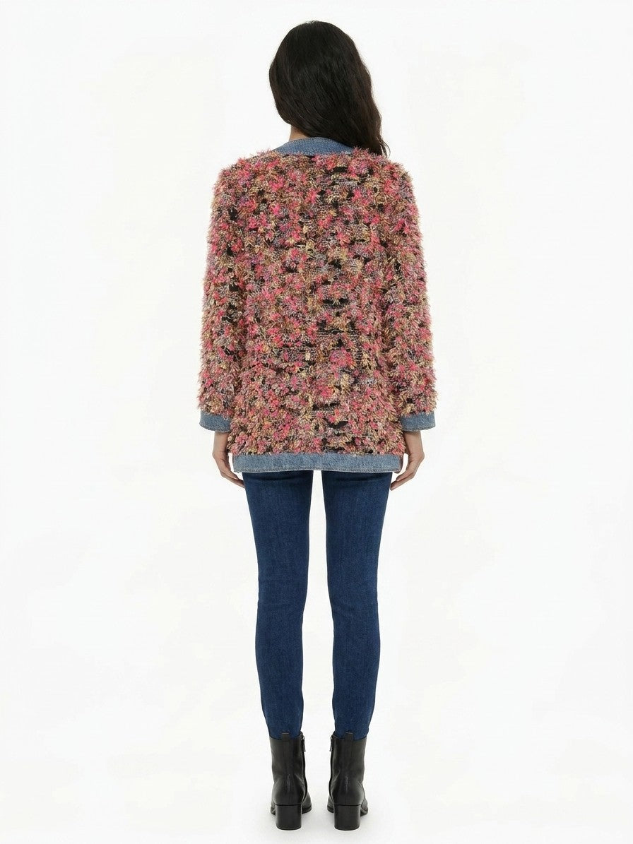 Dolce & Gabbana Mehrfarbige Bikerjacke aus Polyester