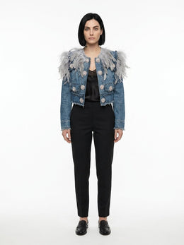 Dolce & Gabbana Blaue Jeansjacke aus Baumwolle