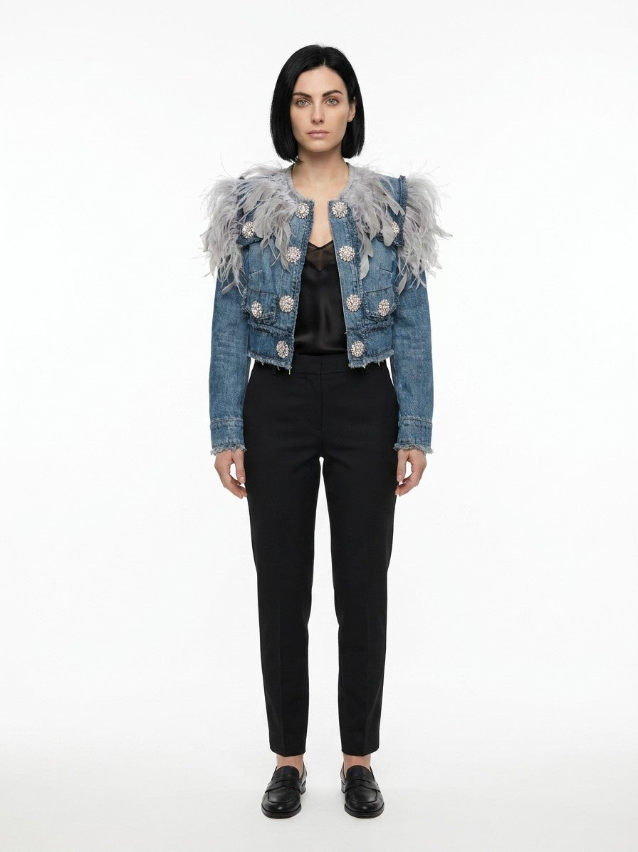 Dolce & Gabbana Blaue Jeansjacke aus Baumwolle