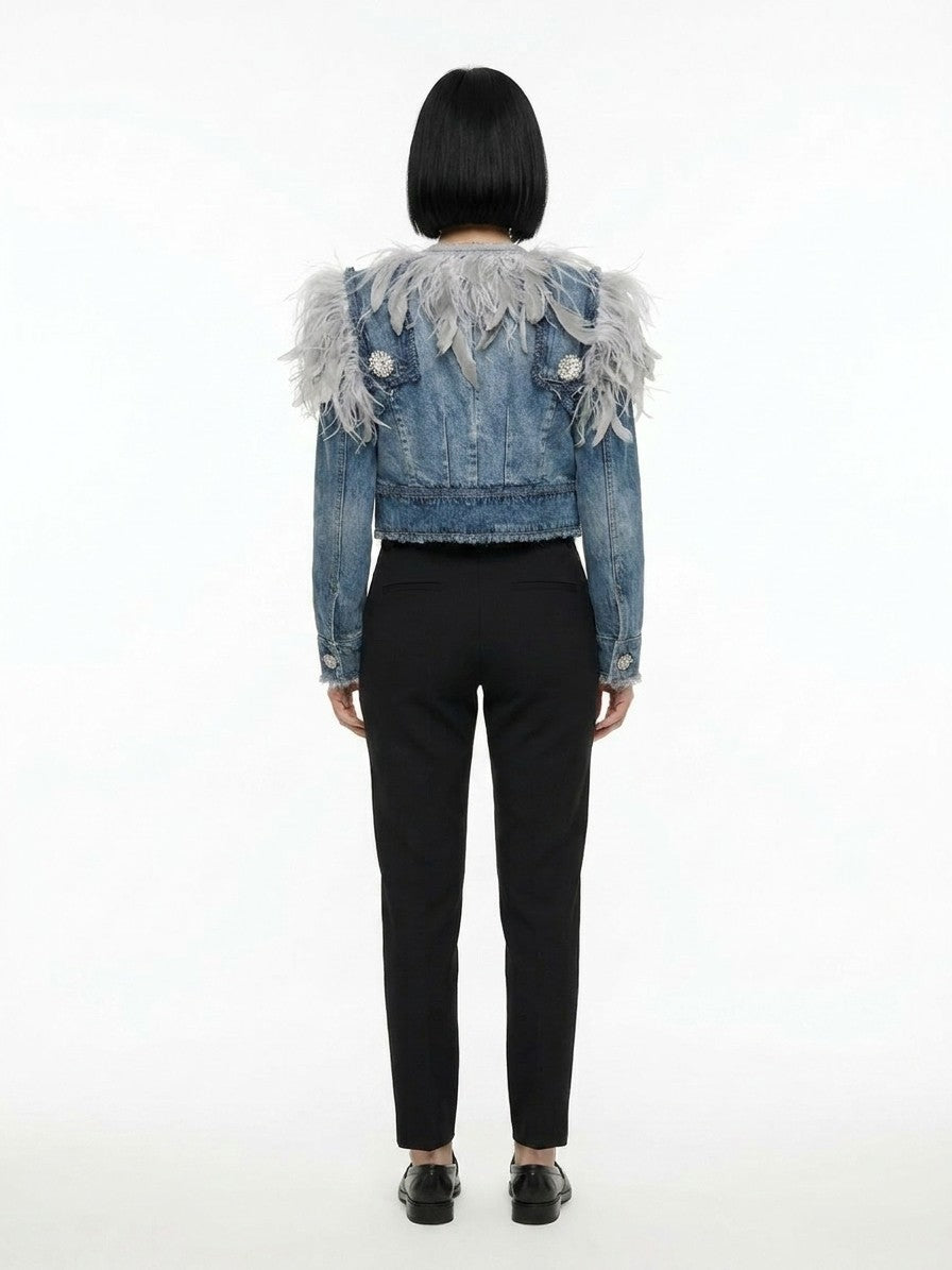 Dolce & Gabbana Blaue Jeansjacke aus Baumwolle
