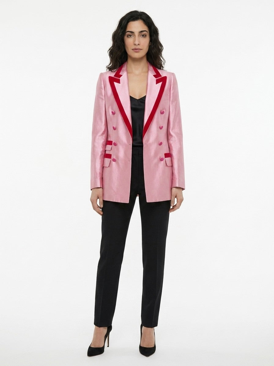 Dolce & Gabbana Elegante rosa Baumwolljacke für Sie