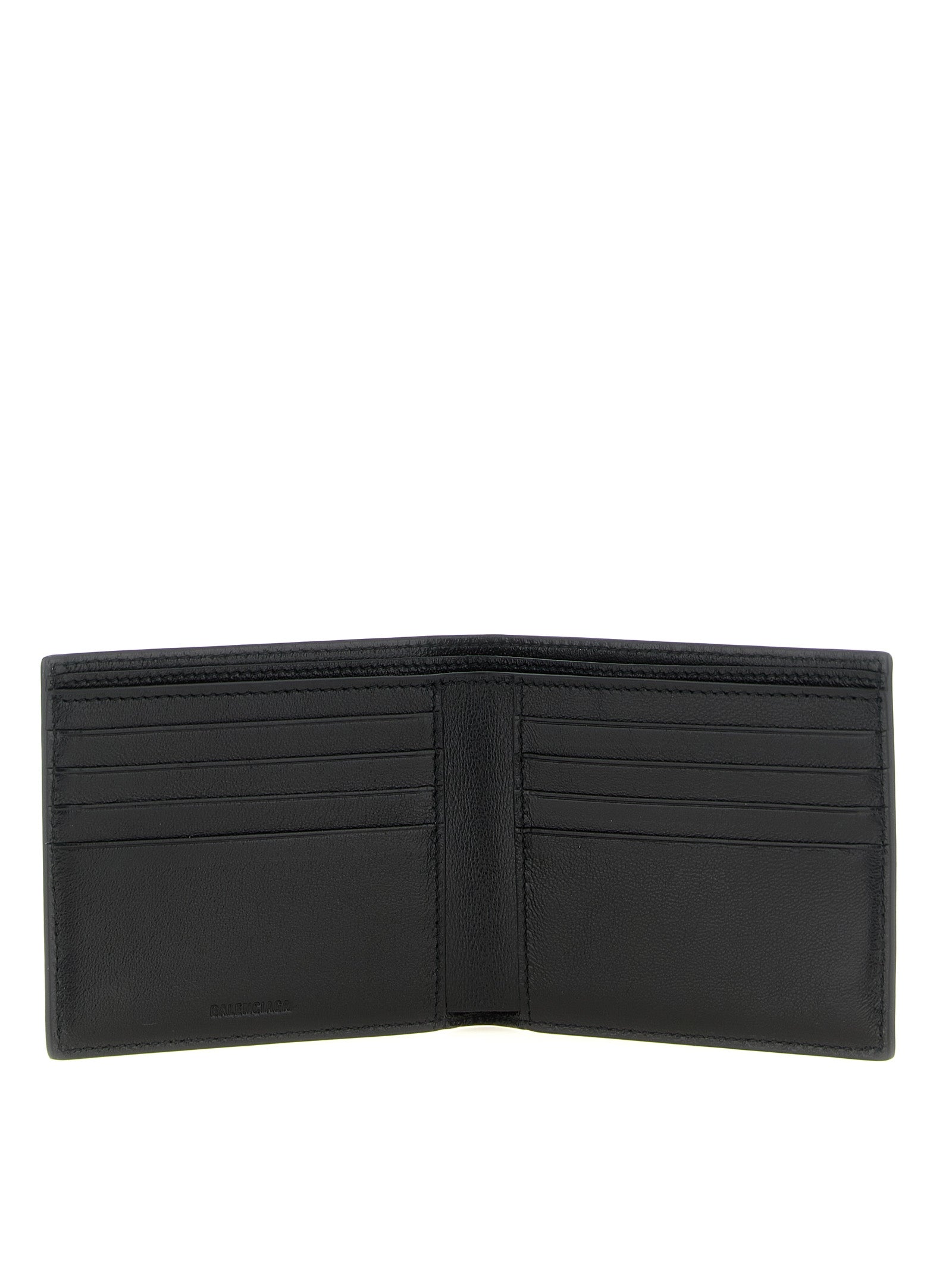 Balenciaga Schwarzes Kalbsleder Portemonnaie