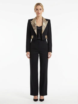 Dolce & Gabbana Schwarzer Blazer aus Elasthan