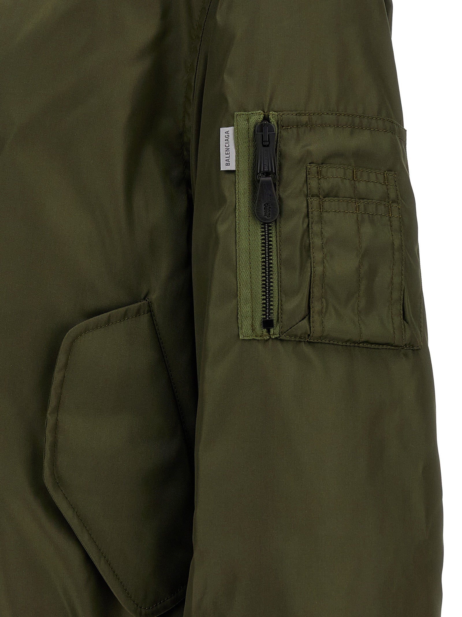 Balenciaga Zweifarbige Polyamid-Bomberjacke