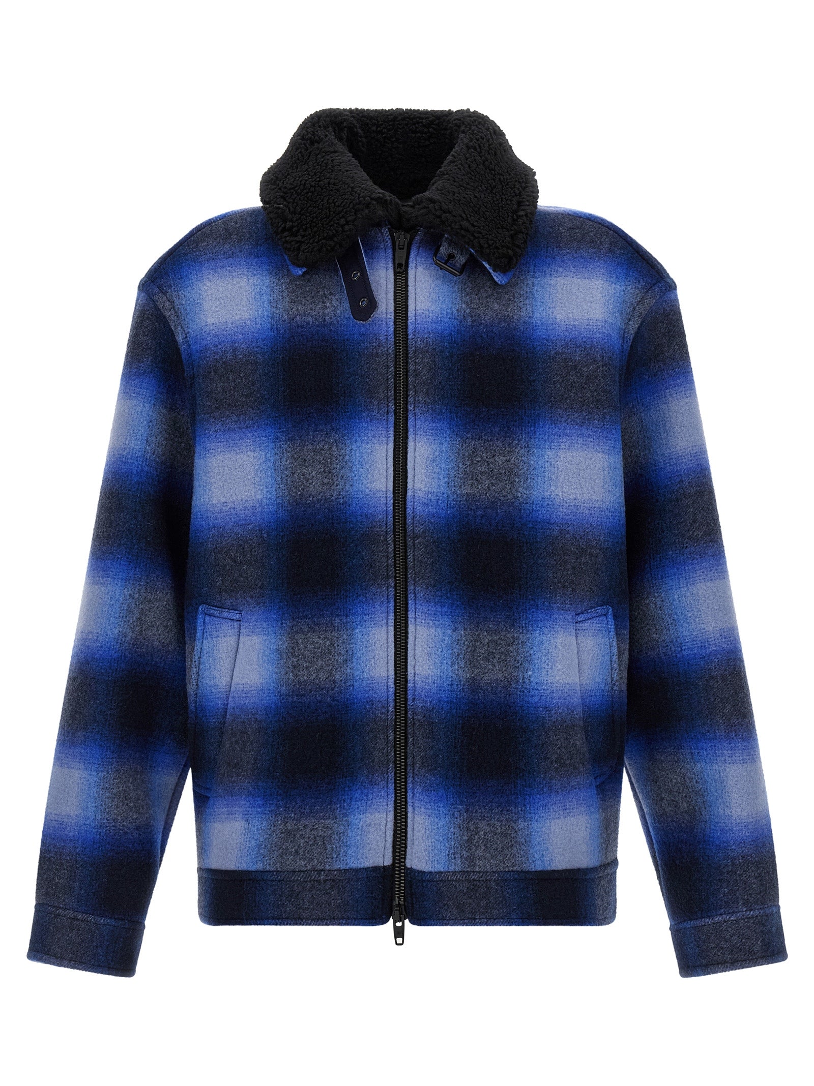 Balenciaga Blauer Bomber aus reiner Schurwolle