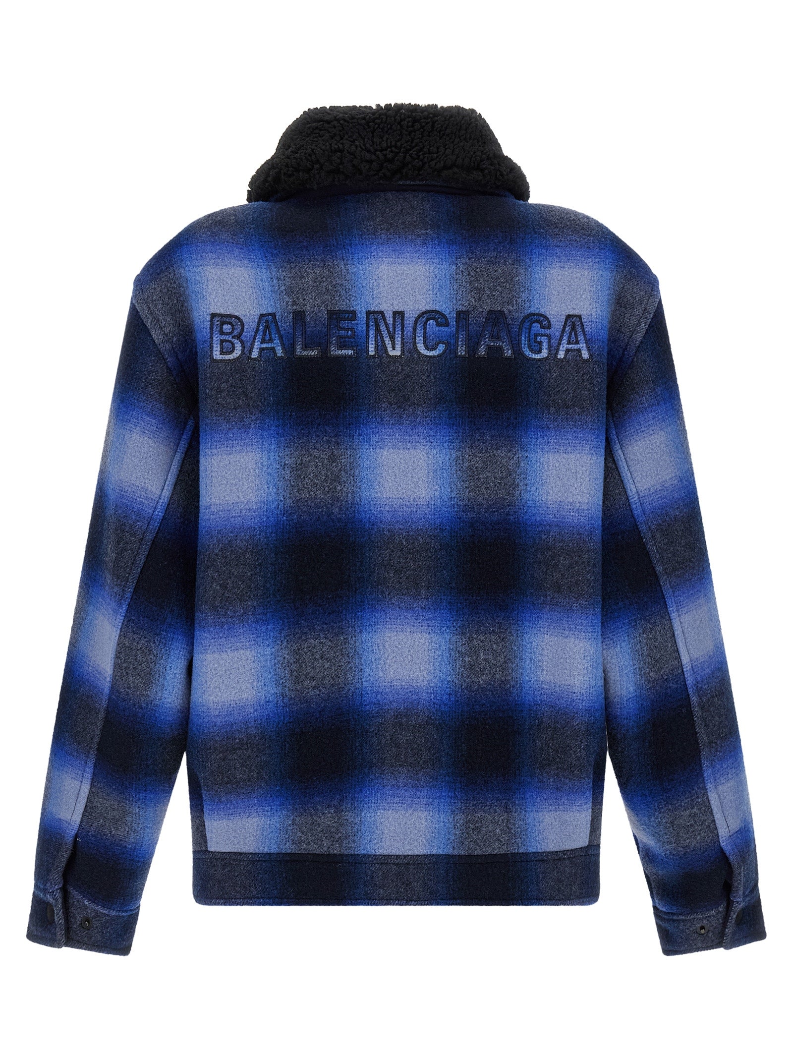 Balenciaga Blauer Bomber aus reiner Schurwolle