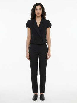 Dolce & Gabbana Schwarzer Blazer aus Elasthan