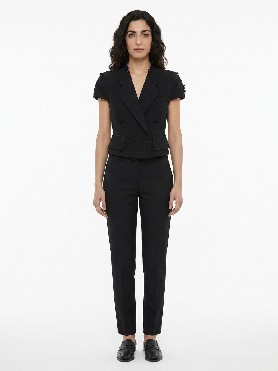 Dolce & Gabbana Schwarzer Blazer aus Elasthan