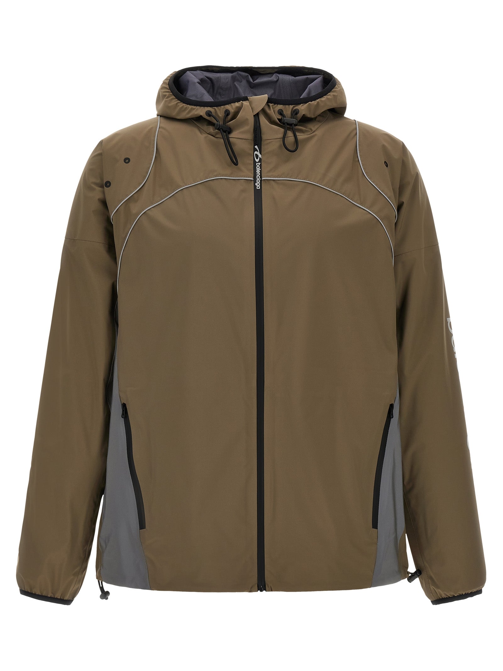 Balenciaga Grauer Parka aus Polyester