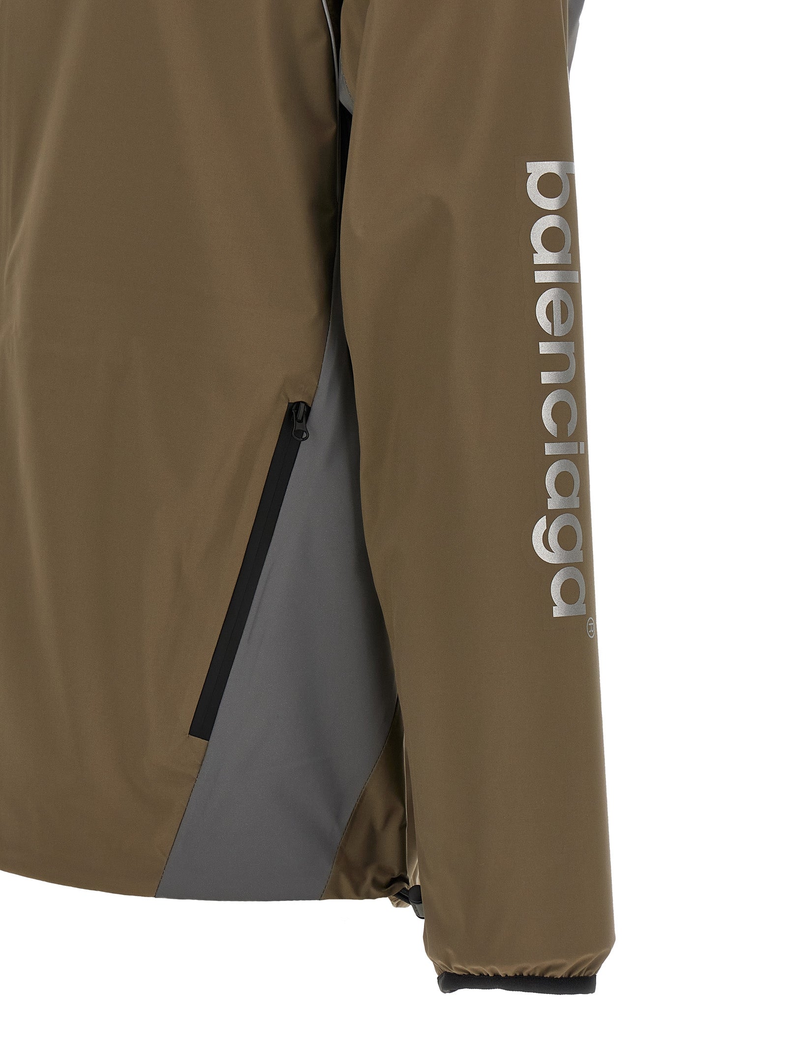 Balenciaga Grauer Parka aus Polyester