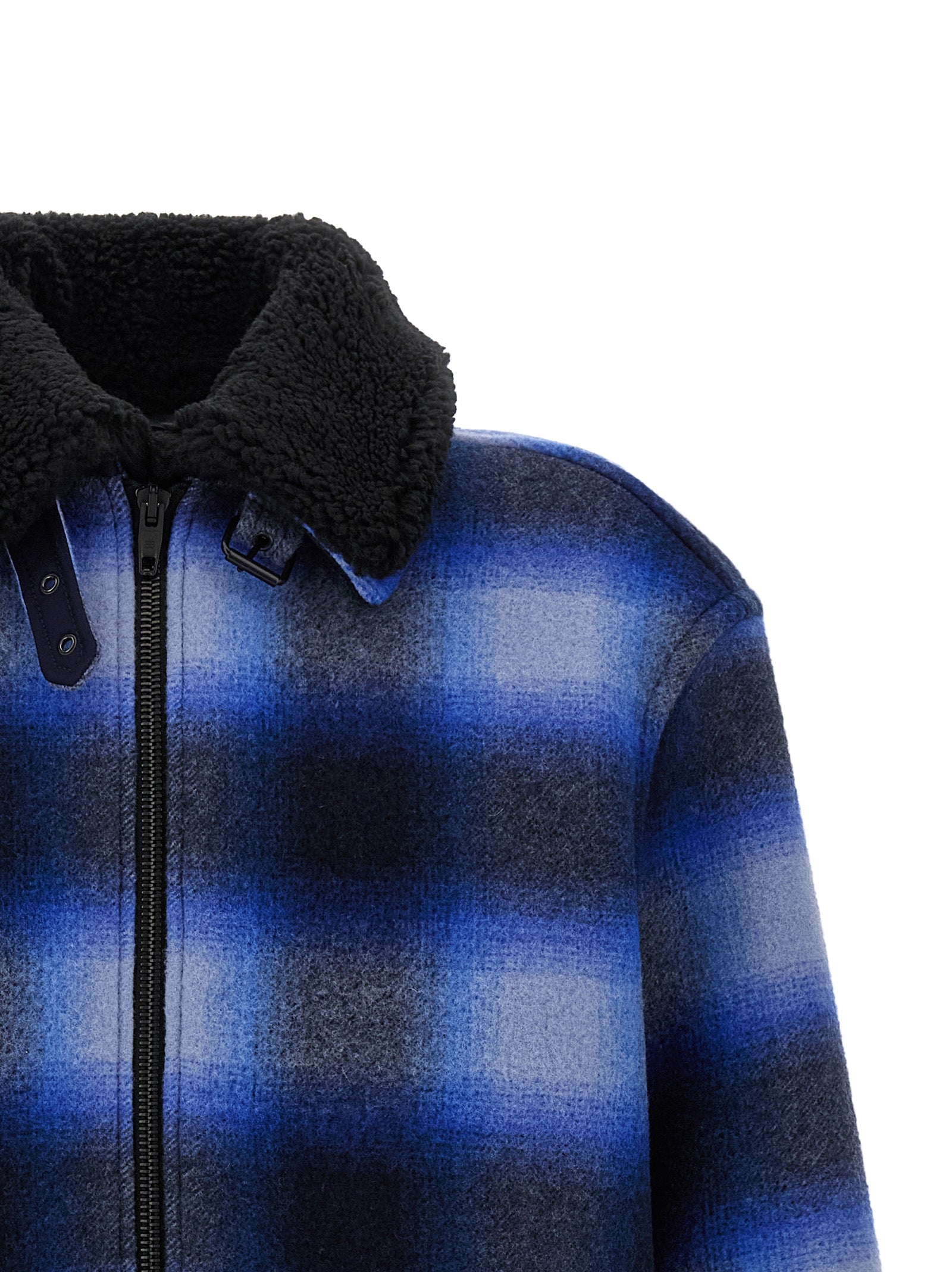 Balenciaga Blauer Bomber aus reiner Schurwolle