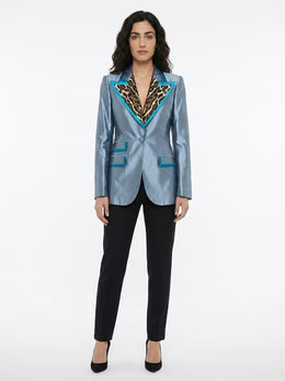 Dolce & Gabbana Blauer Blazer aus Polyamid