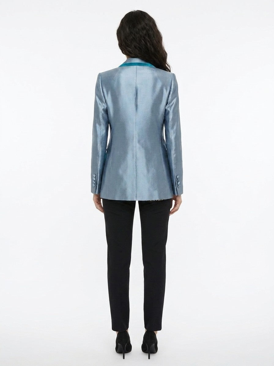 Dolce & Gabbana Blauer Blazer aus Polyamid