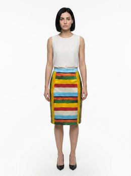 Dolce & Gabbana Multicolor Cotton Midi Skirt