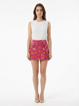 Dolce & Gabbana Mehrfarbiger Minirock aus Baumwolle