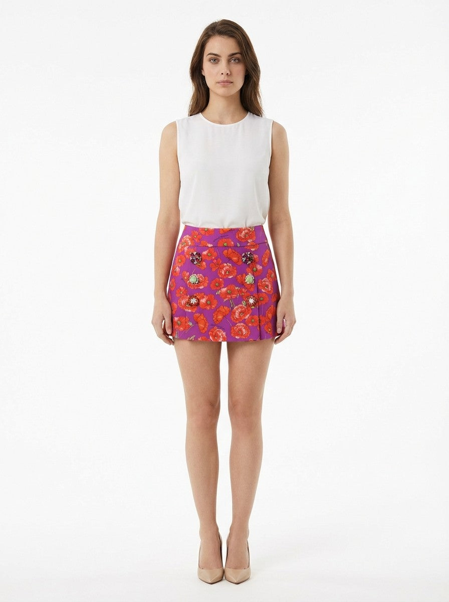 Dolce & Gabbana Mehrfarbiger Minirock aus Baumwolle