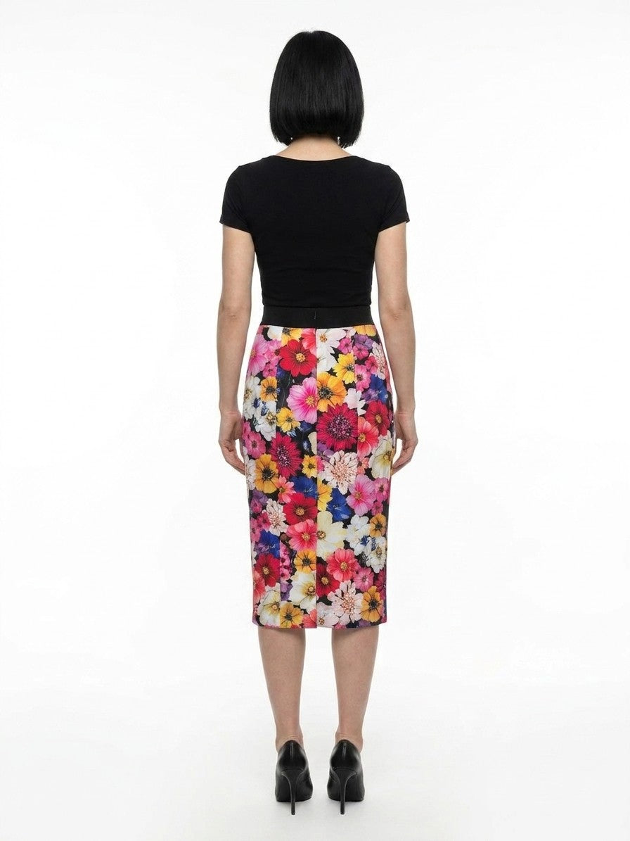 Dolce & Gabbana Midikleid aus Stretch-Material in Multicolor