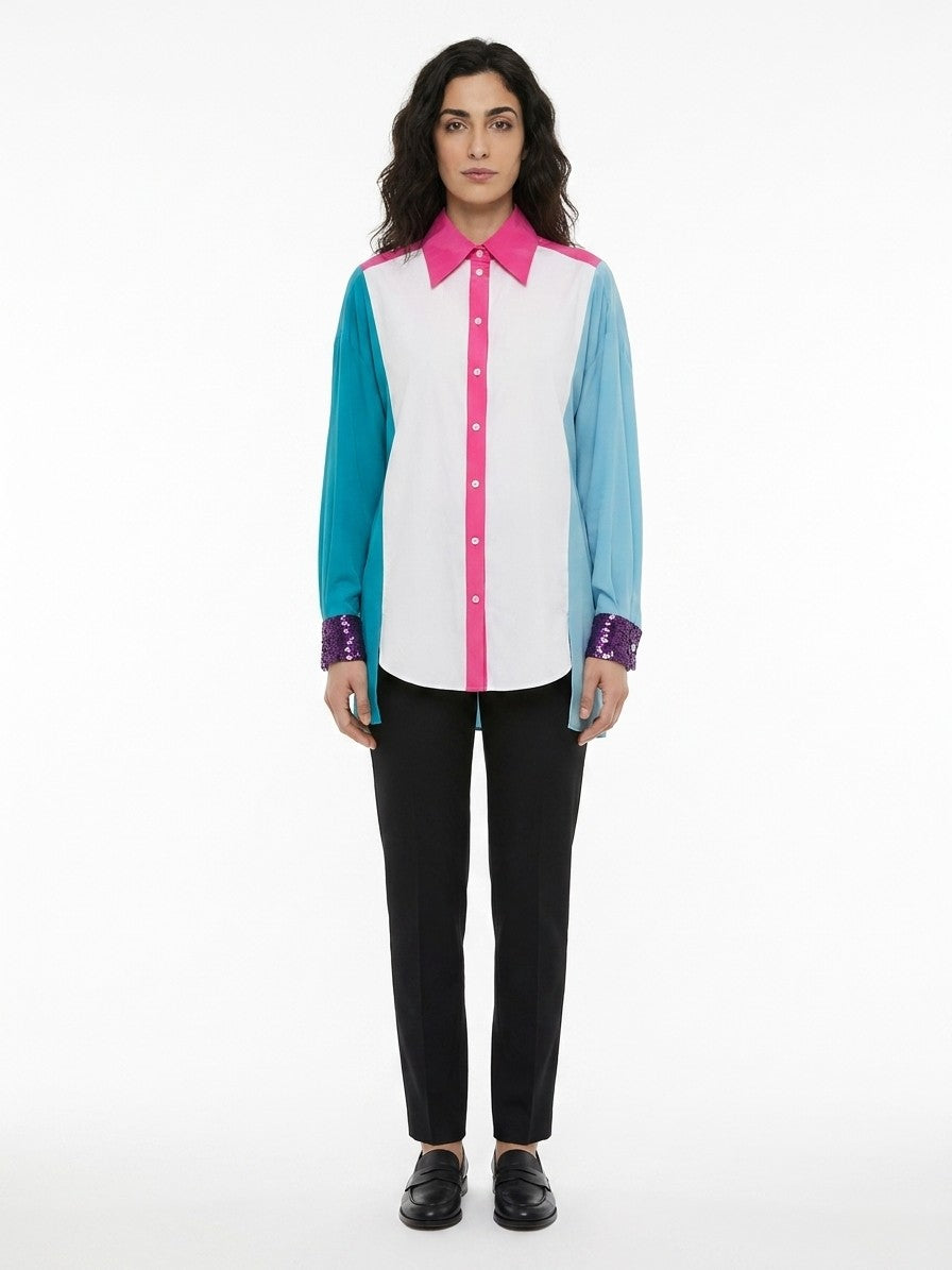 Dolce & Gabbana Blaues Baumwollhemd
