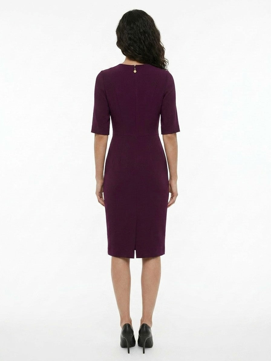 Dolce & Gabbana Lila Azetat Freizeitkleid