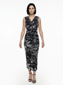 Dolce & Gabbana Zweifarbige Elastan-Freizeitkleid