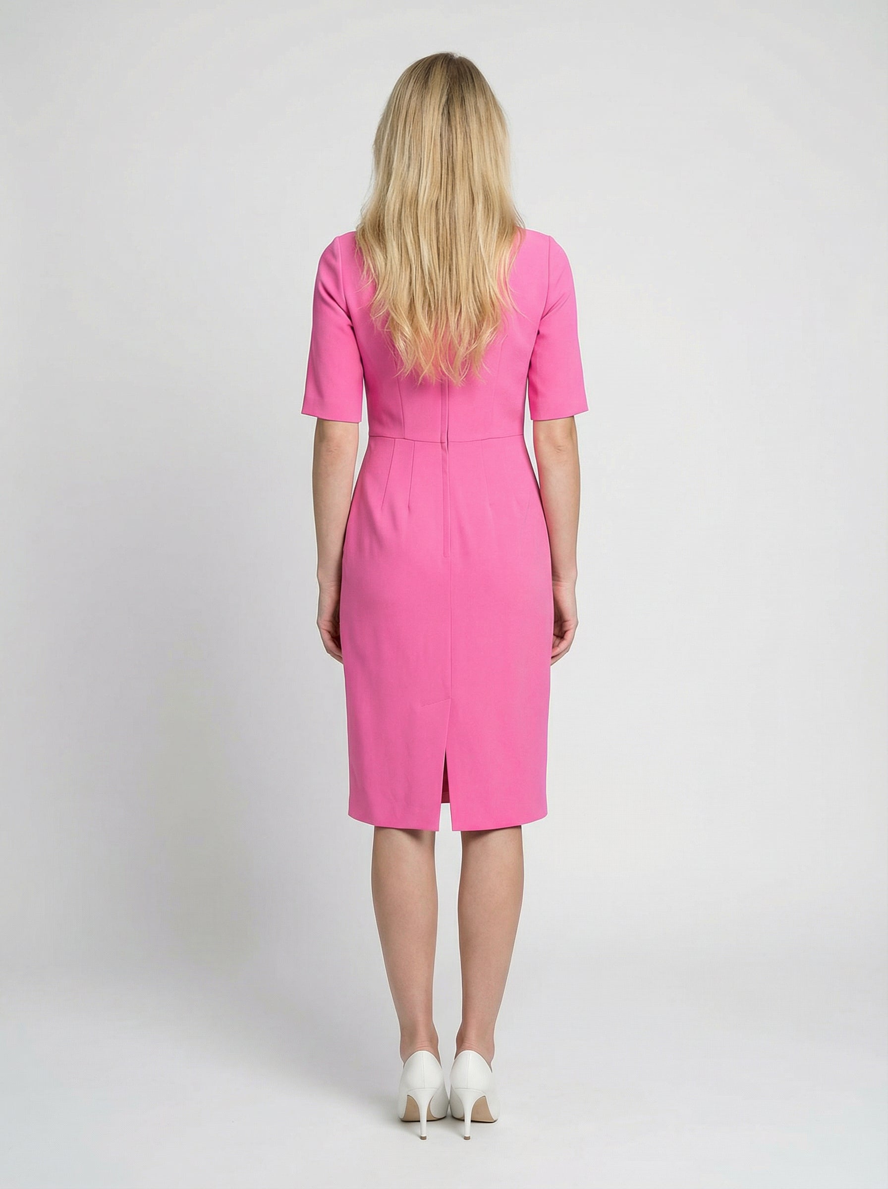 Dolce & Gabbana Elegantes rosa Acetatkleid für den eleganten Abend