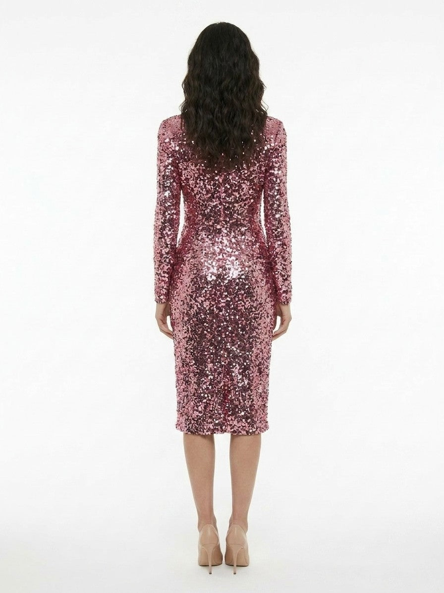 Dolce & Gabbana Pink Elastane Cocktailkleid