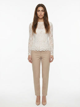 Dolce & Gabbana Cremefarbenes Baumwollhemd
