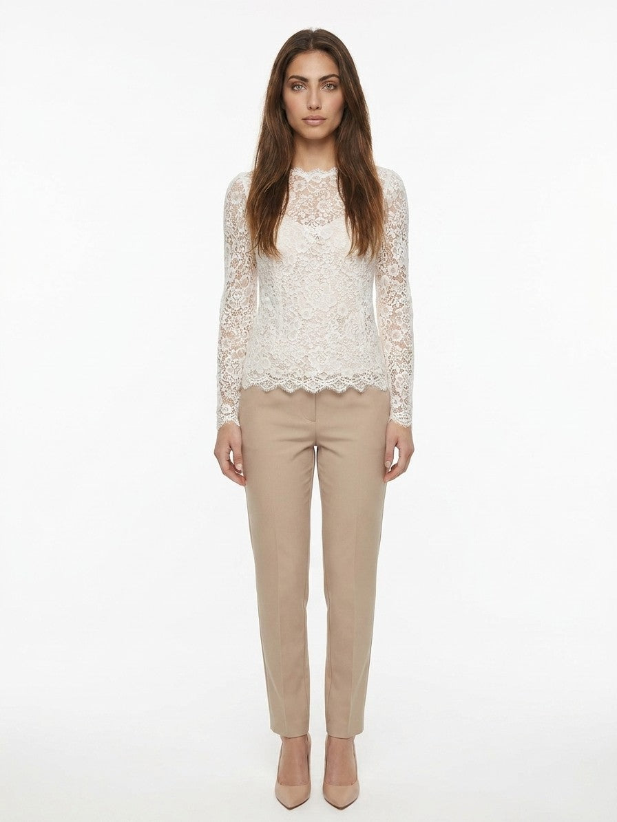 Dolce & Gabbana Cremefarbenes Baumwollhemd
