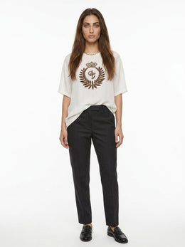 Dolce & Gabbana Weißes Seiden-T-Shirt