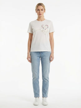 Dolce & Gabbana Weißes Seiden-T-Shirt