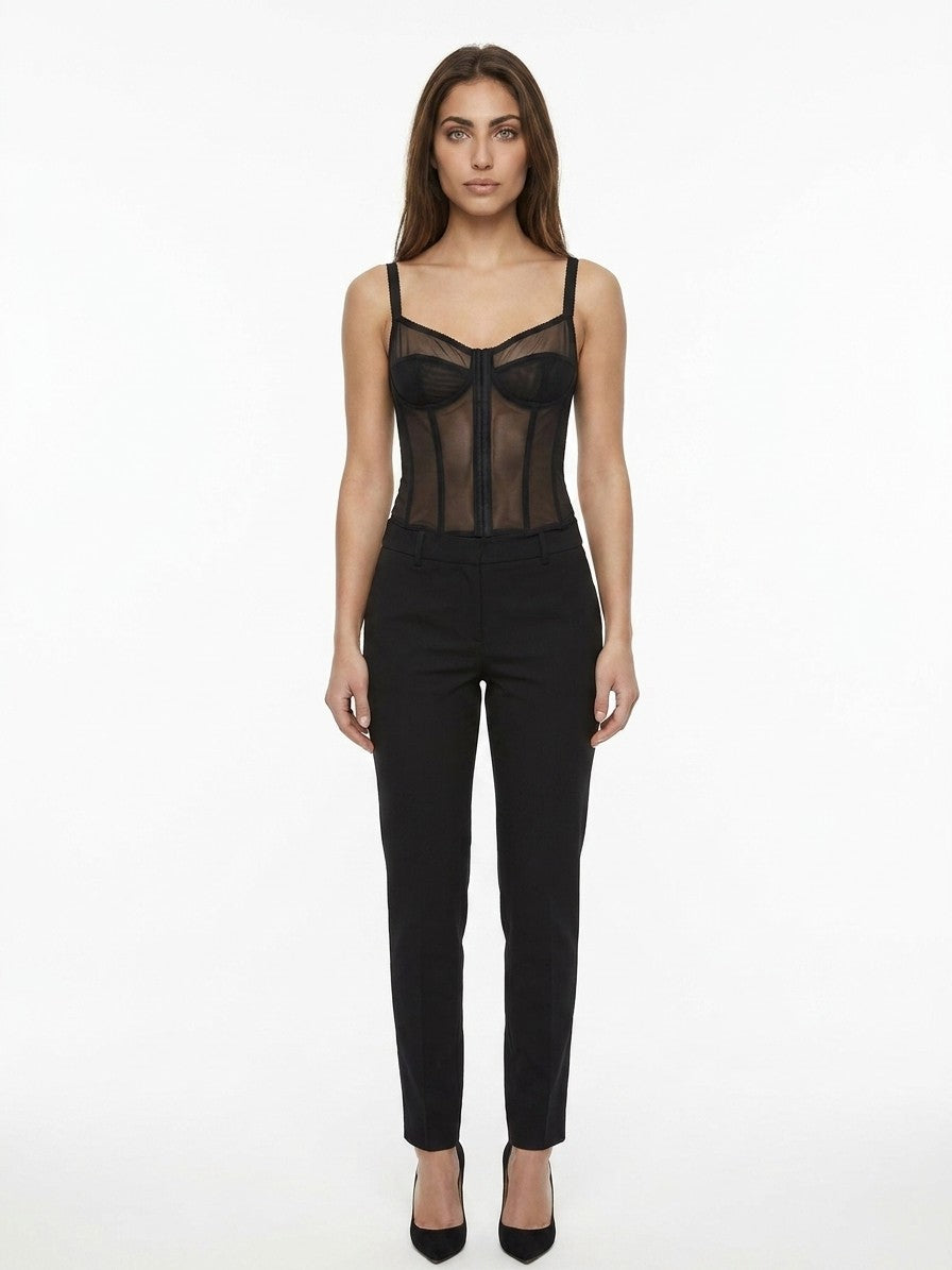 Dolce & Gabbana Schwarzer Body aus Elasthan