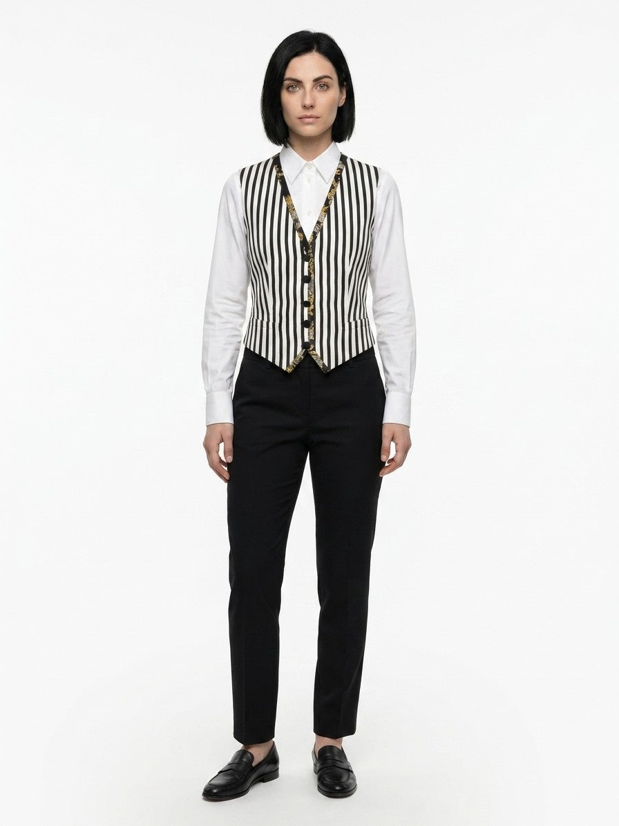Dolce & Gabbana Zweifarbige Baumwollweste