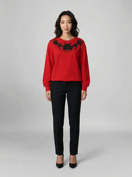 Dolce & Gabbana Zweifarbiger Sweatshirt aus Acetat