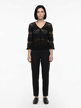 Dolce & Gabbana Schwarzer Baumwollcardigan