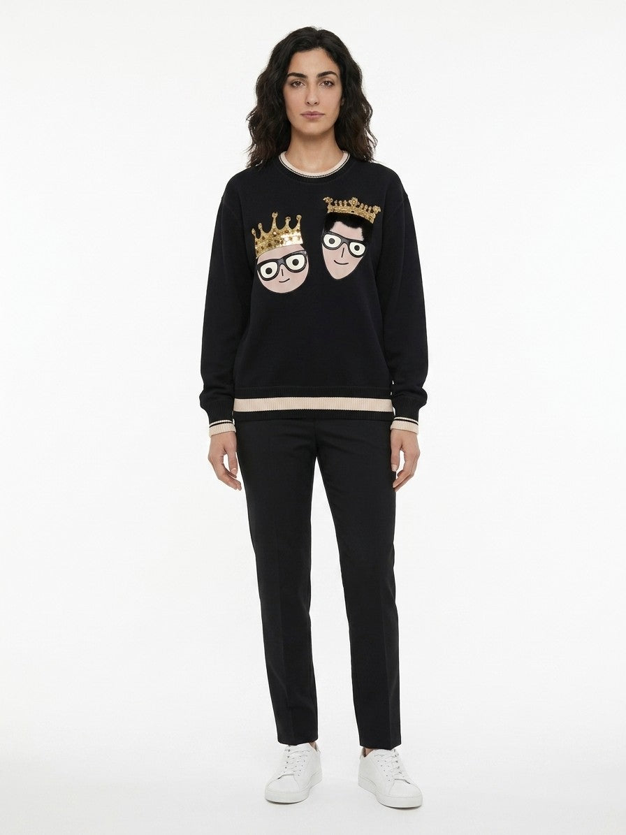 Dolce & Gabbana Schwarzer Baumwoll-Sweatshirt
