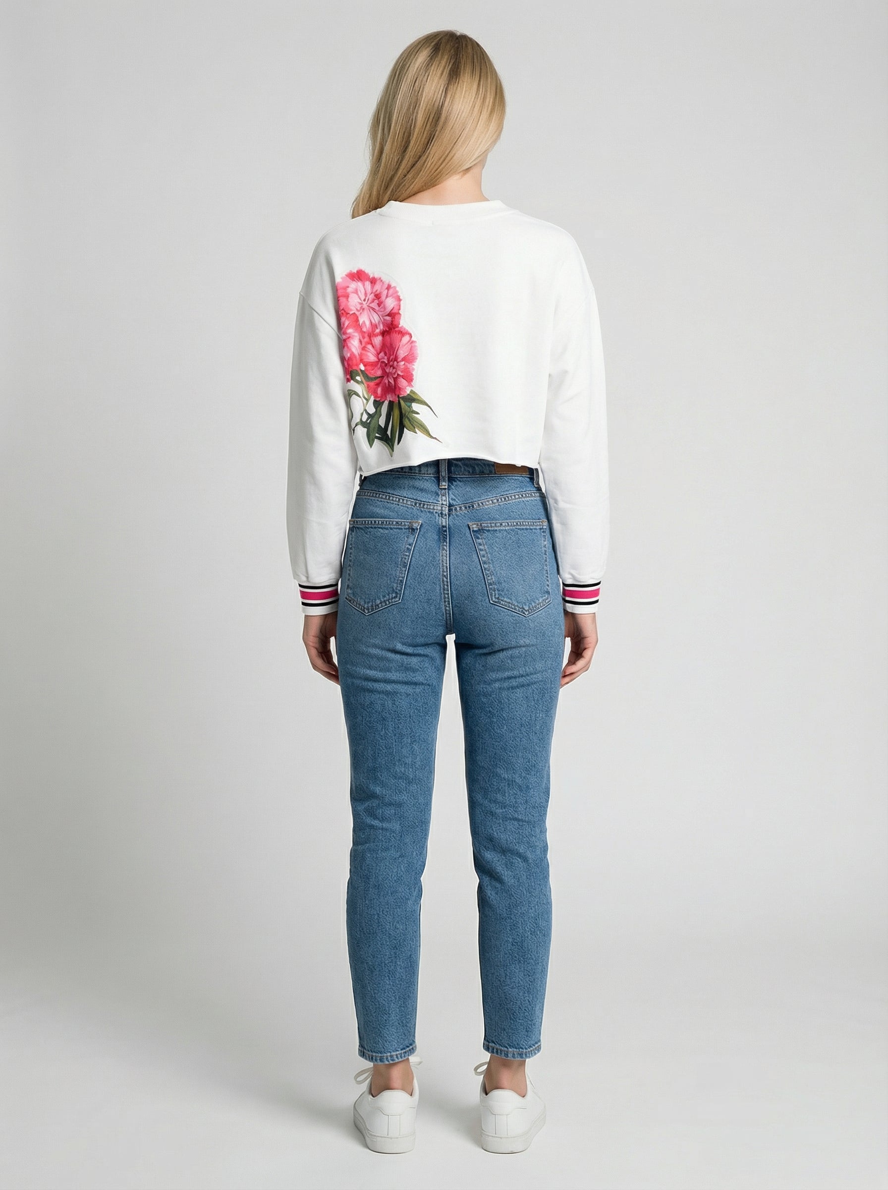 Dolce & Gabbana Weißes Baumwoll-Sweatshirt