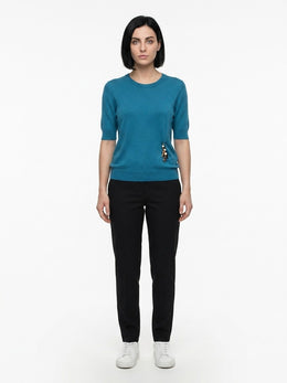 Dolce & Gabbana Hellblaues Seiden-Sweatshirt