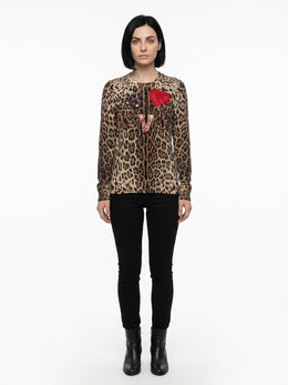 Dolce & Gabbana Mehrfarbiger Pullover aus reiner Schurwolle